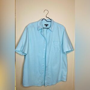 George Men's Casual Light Blue Button Down Shirt